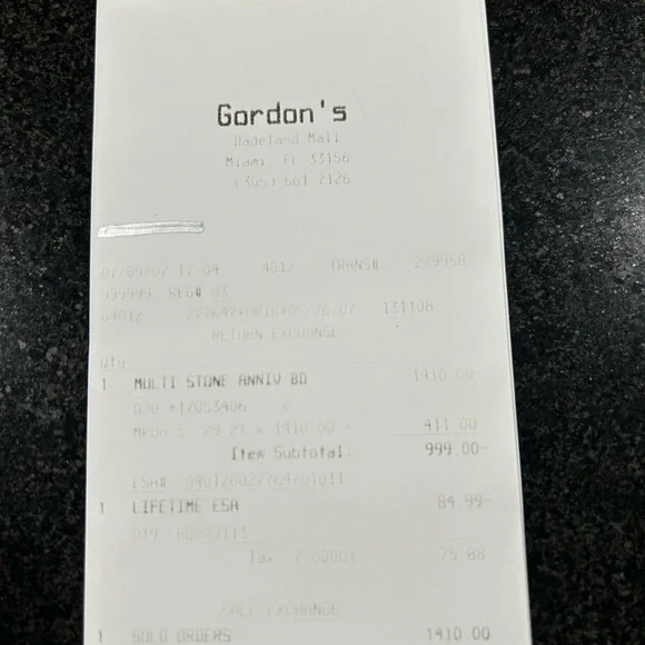 Zales Silver PAST PRESENT FUTURE anniversary Diamond Ring - Picture 11 of 11